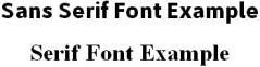 Serif - Sans Serif